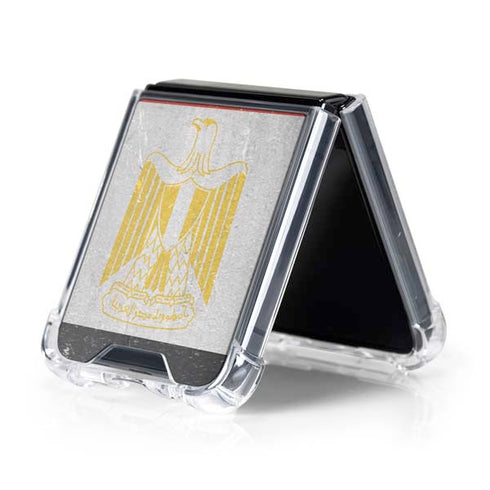 Egyptian Flag Distressed Galaxy Z Flip5 5G Clear Case